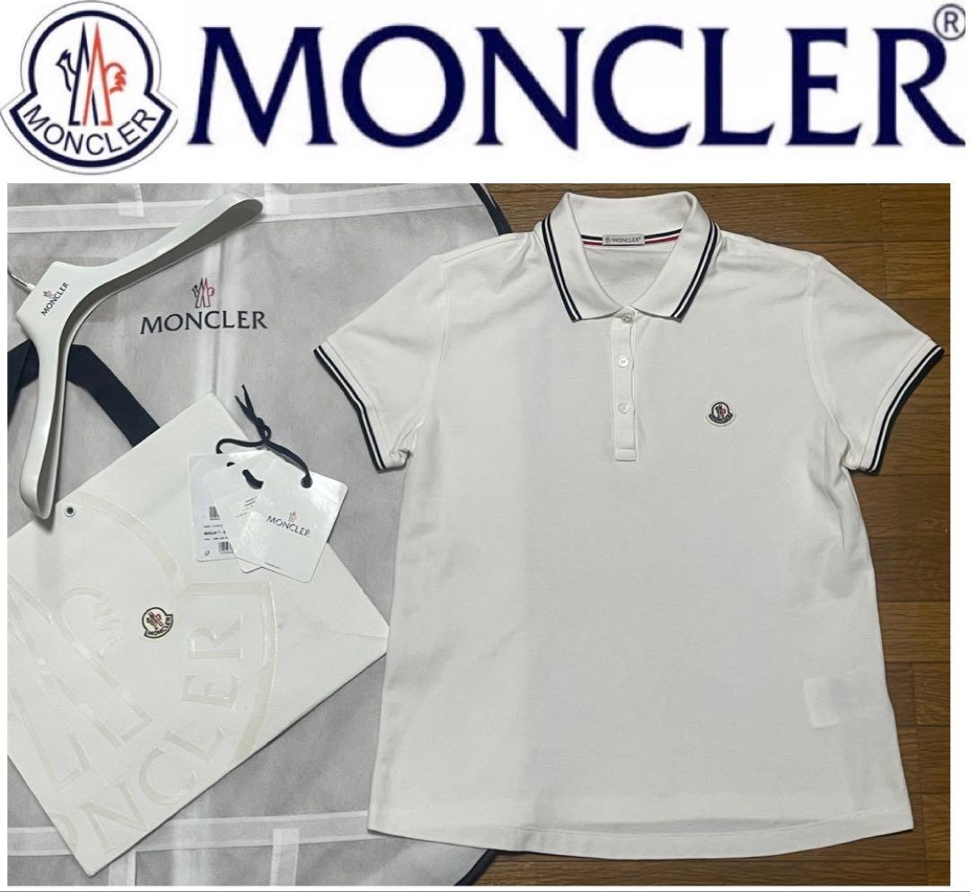 国内正規モンクレール ポロシャツ レディース L MONCLER クリーニング済