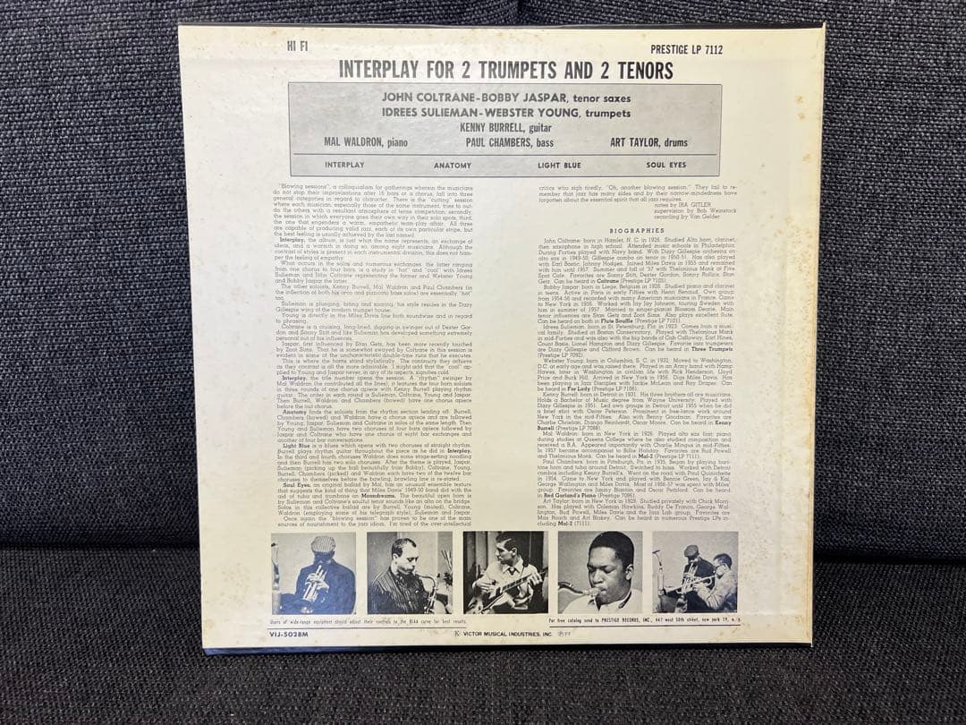 洋楽 VIJ-5028 Interplay For Two Trumpets Lp