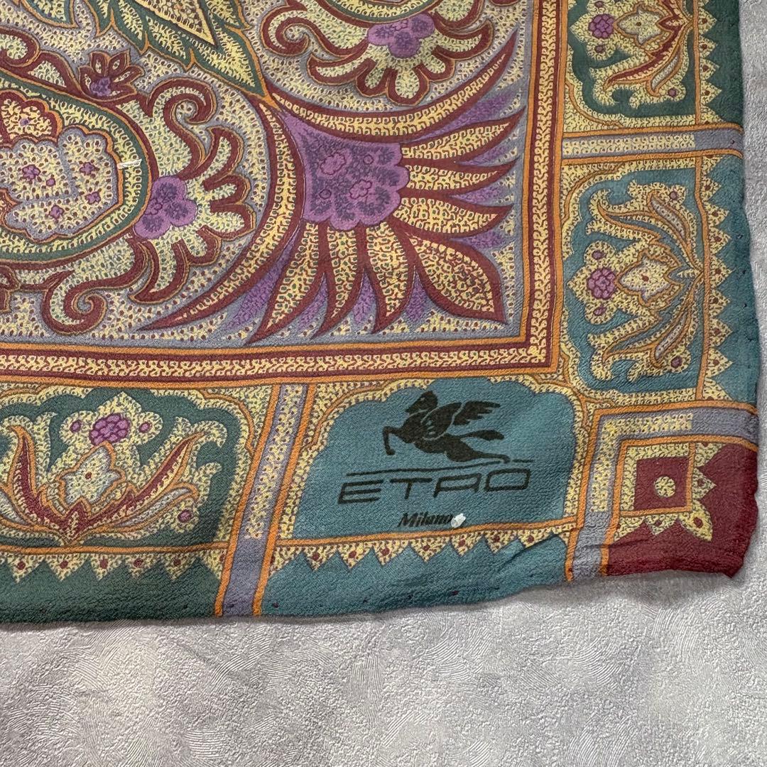 エトロ ETRO シルク100% 大判 ストール ペイズリー