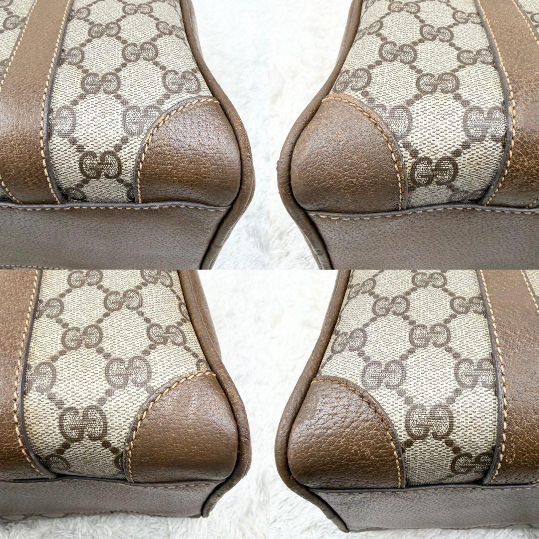 【良品】オールドグッチ GGスプリーム ロゴ金具 ボストンバッグ 肩掛け