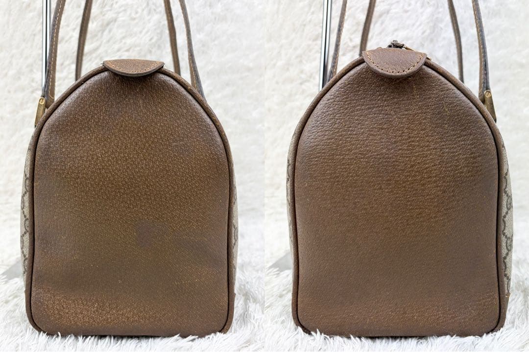 【良品】オールドグッチ GGスプリーム ロゴ金具 ボストンバッグ 肩掛け
