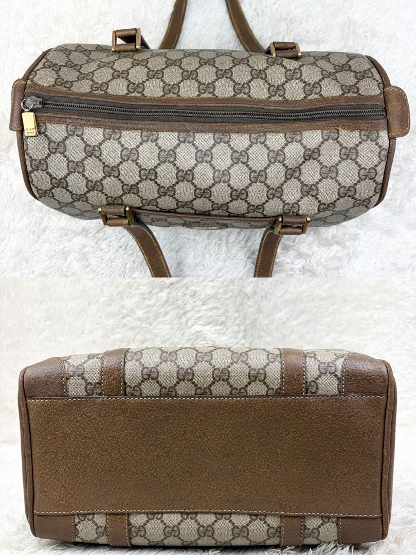 【良品】オールドグッチ GGスプリーム ロゴ金具 ボストンバッグ 肩掛け