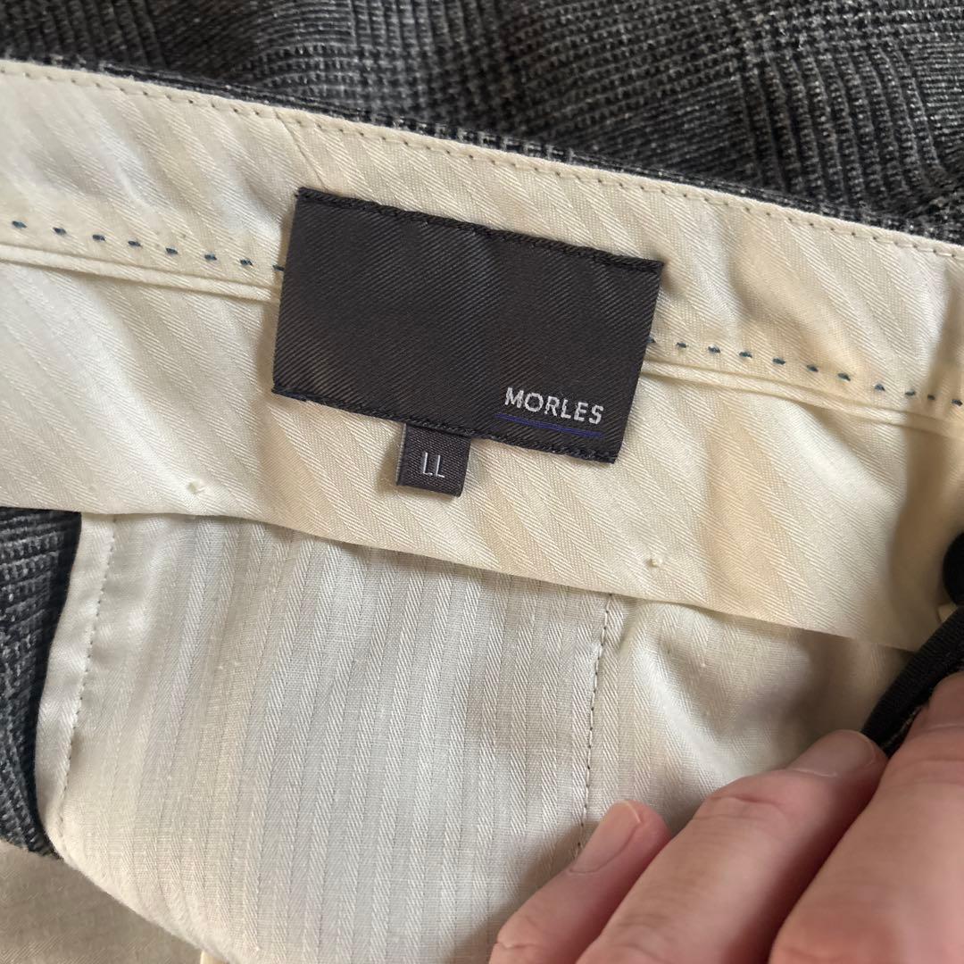 グレンチェック　起毛素材　セットアップ　ベスト付き　MORLES