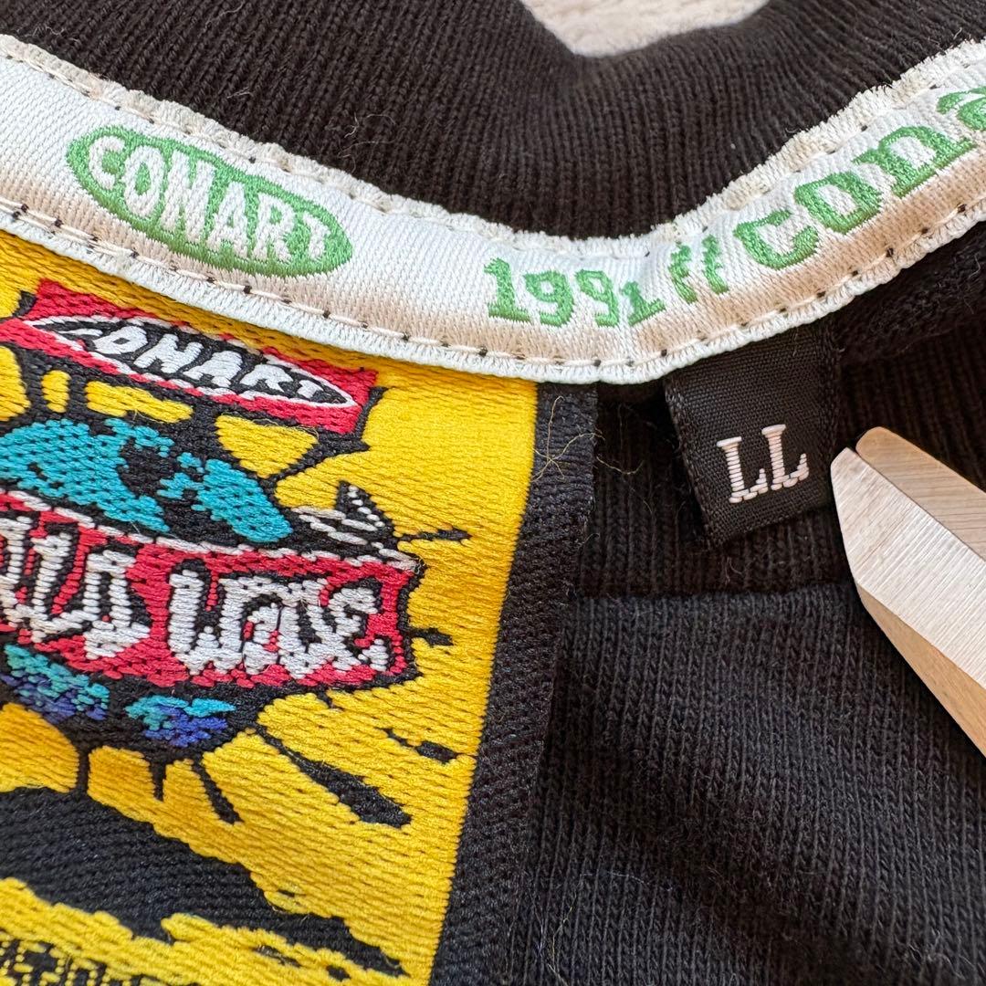 90s CONART コナート グラフィック Tシャツ ブラック ビンテージ