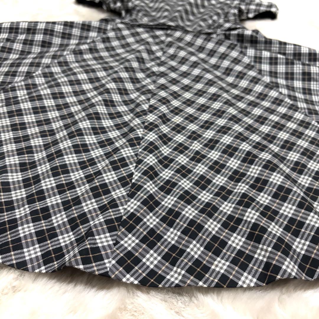 極美品✨バーバリーブルーレーベル ワンピース ノバチェック ネイビー Aライン
