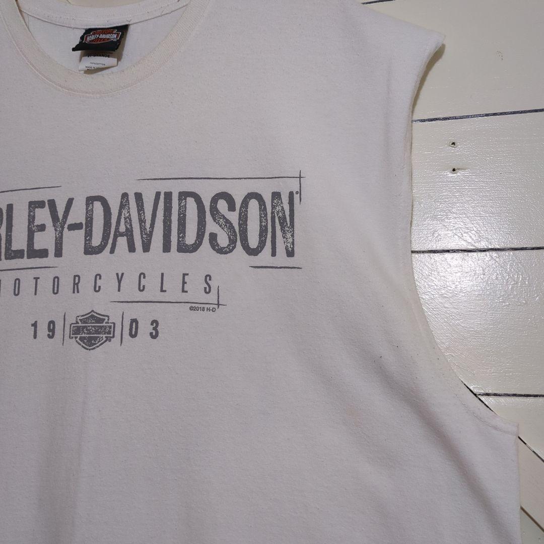 古着　ハーレーダビッドソン　ノースリーブ　2XL　ビッグロゴ