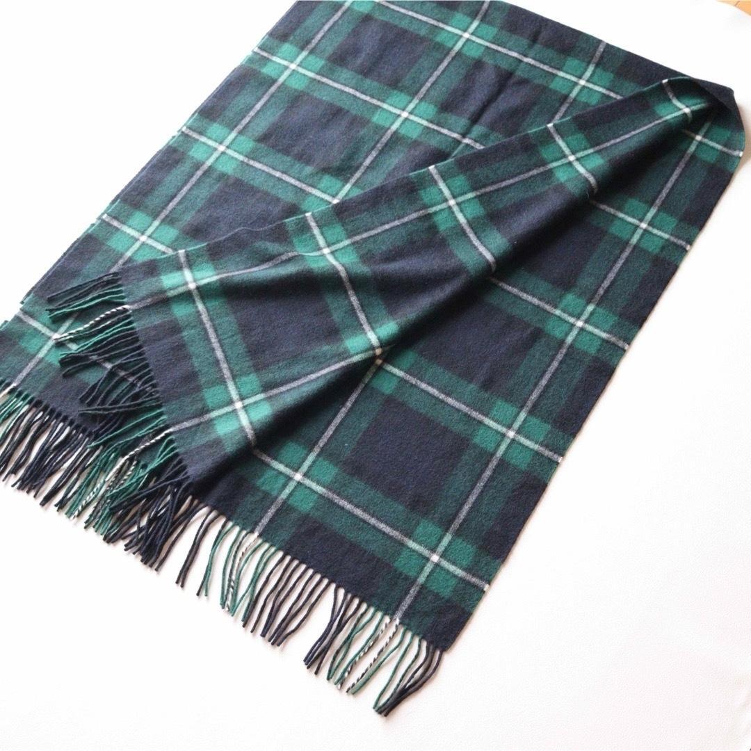 5440【極美品】23区大判ストール カシミヤ100％ ブラックウォッチ