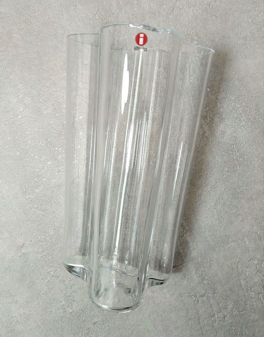 【廃盤品】アルヴァ・アアルト フラワーベース 201mm クリア イッタラ