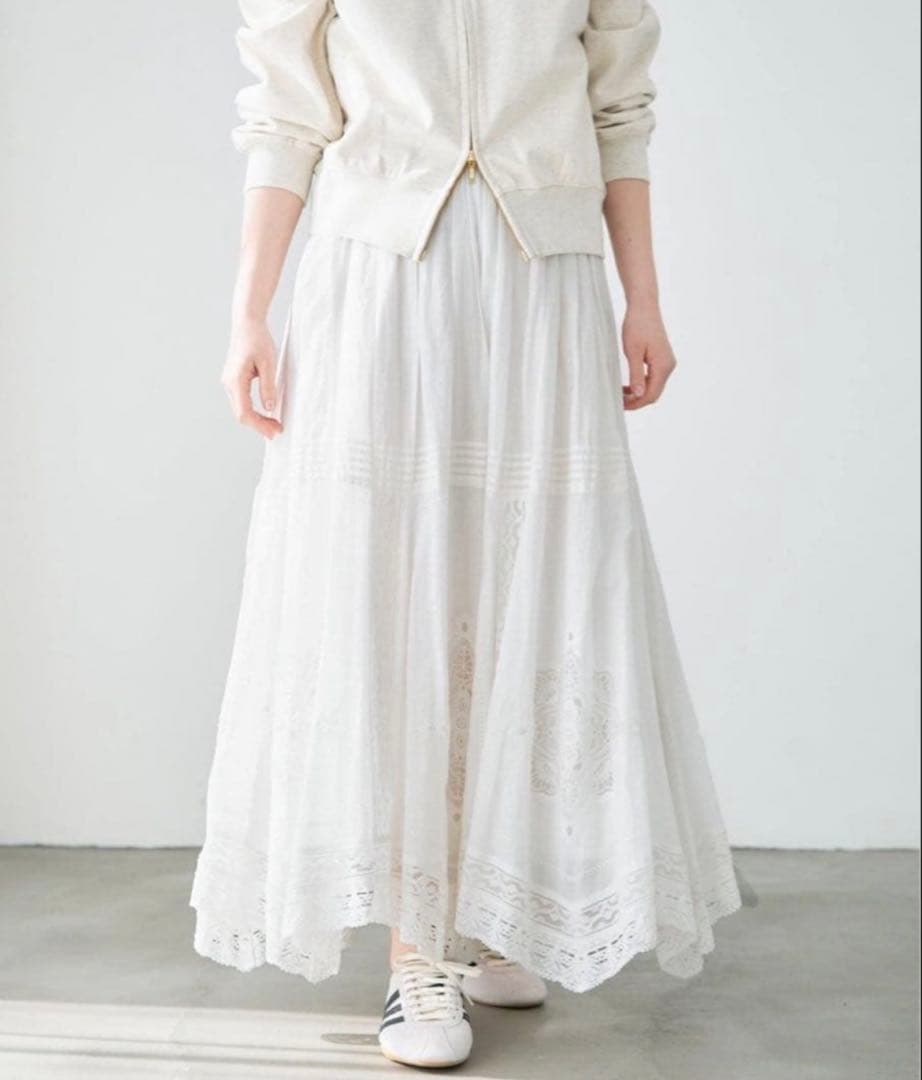 ふーさま専用◆IENA 25AW コットンレーススカート 36 Sサイズ　新品