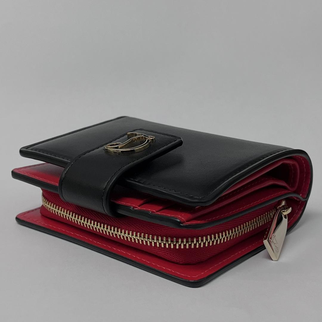 【美品】ルブタン LOUBI54 二つ折り財布 カーフレザー