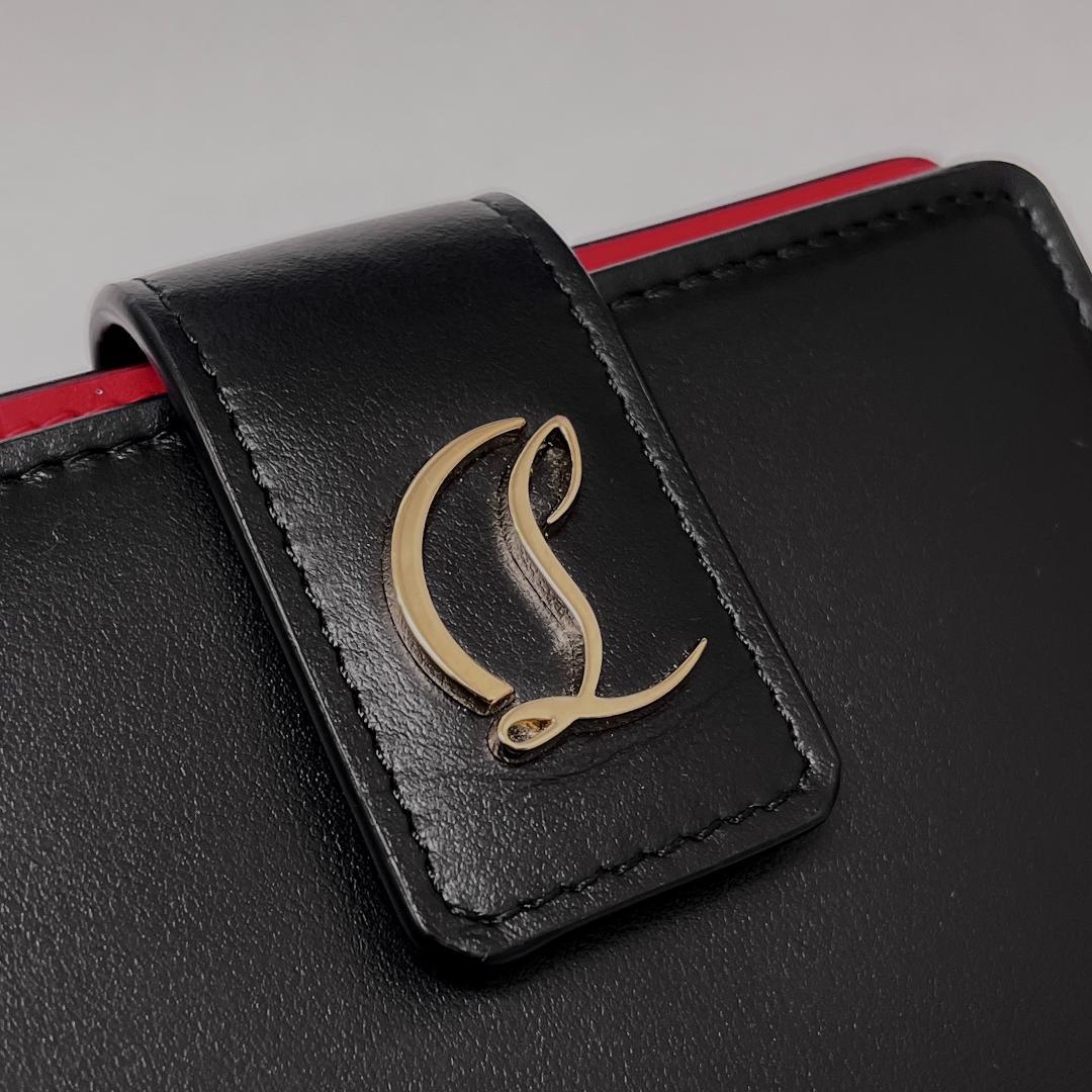 【美品】ルブタン LOUBI54 二つ折り財布 カーフレザー