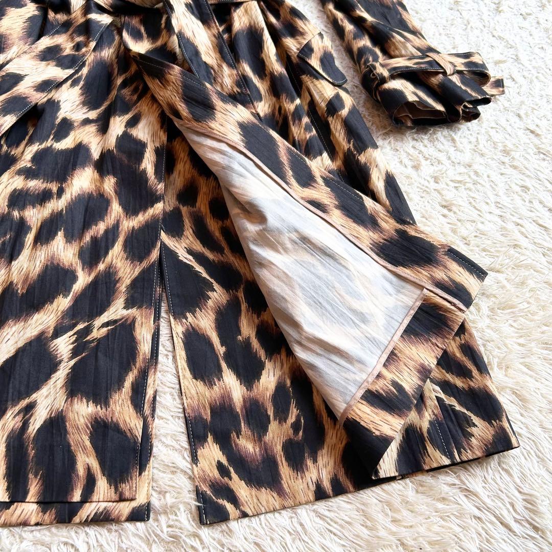 【極美品✨️】 49av ジュンコシマダ レオパード ヒョウ柄 トレンチコート