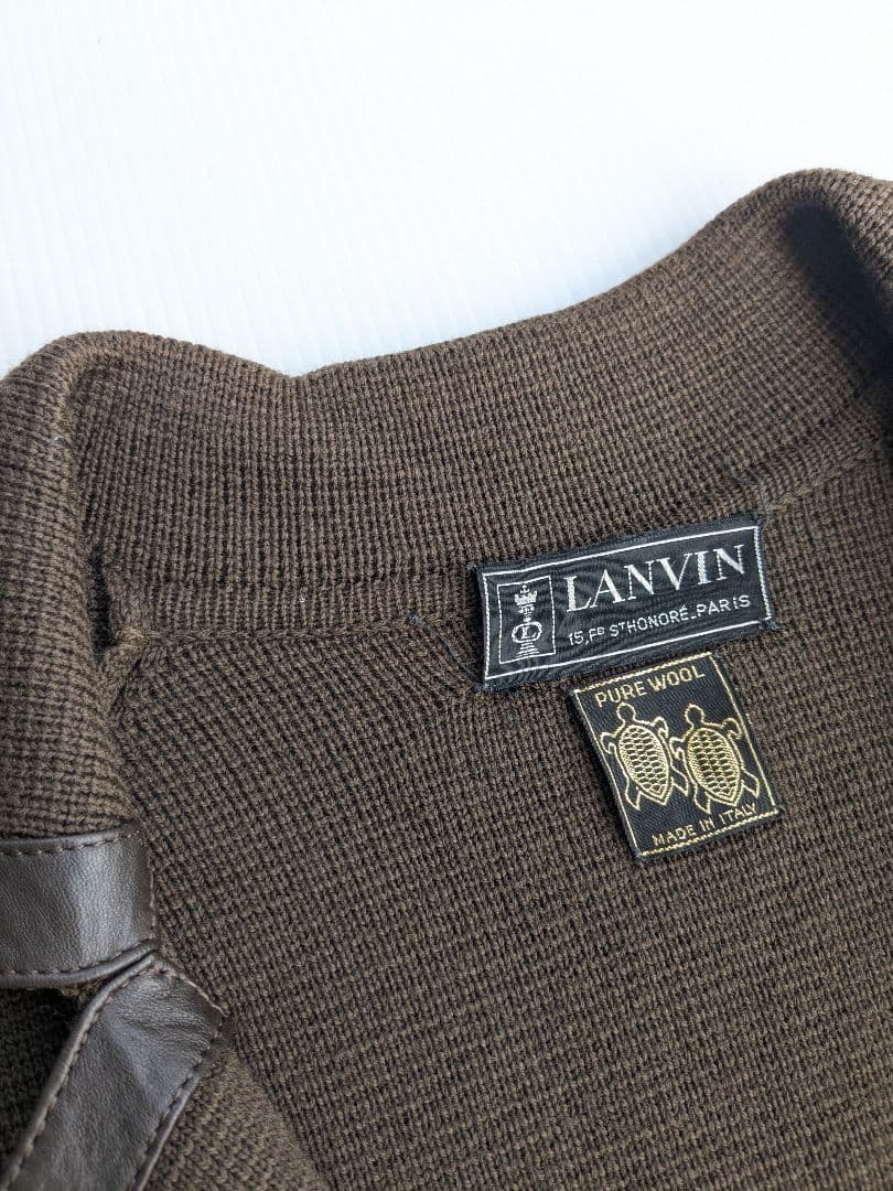 貴重◎ 90's lanvin wool × leather jacket