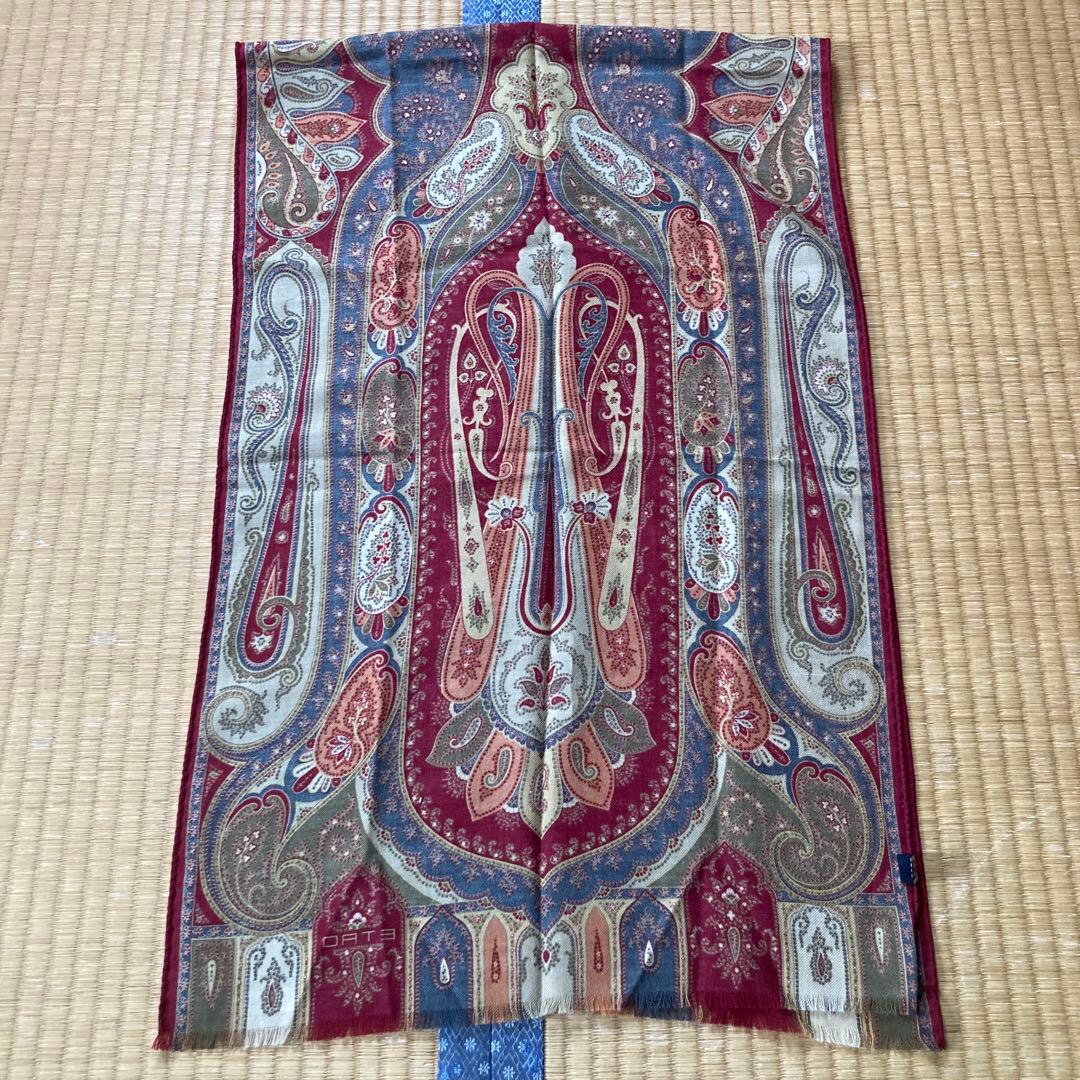 ETRO シルク ウール イタリア製 ぺイズリー柄 ストール