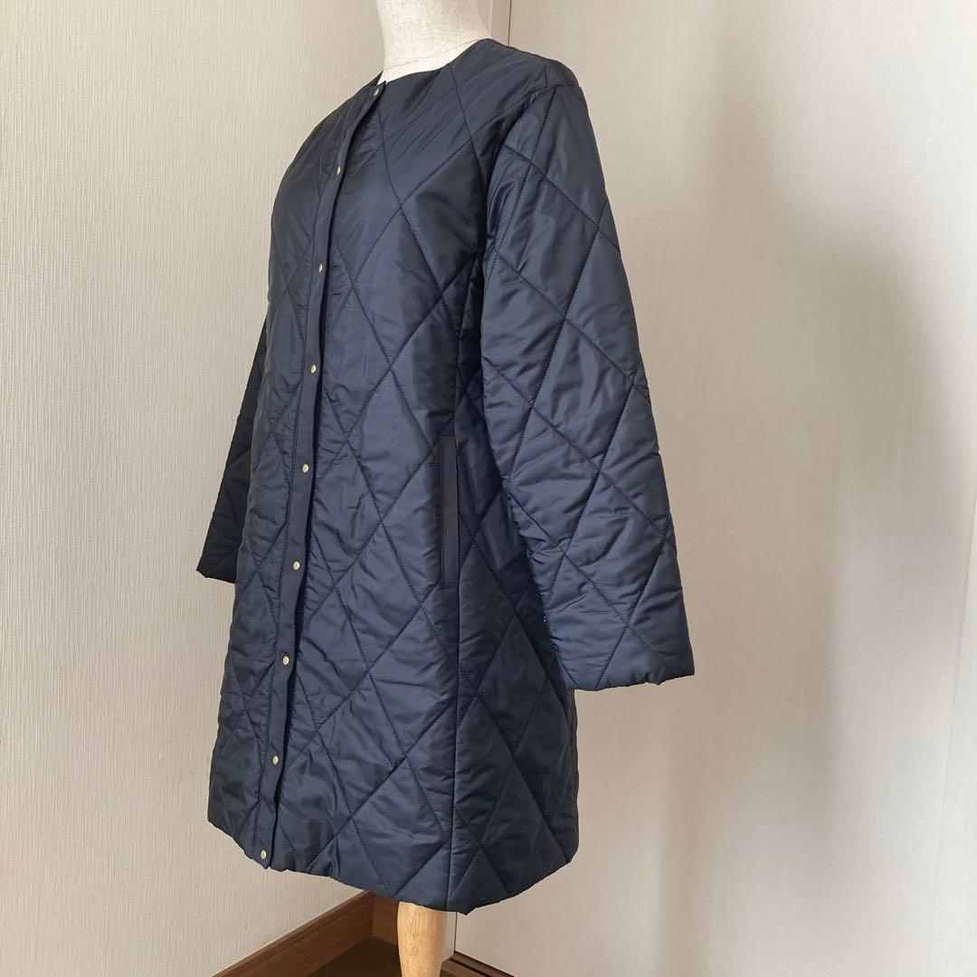 J.PRESS 【洗える】高密度タフタキルティングロングコート　ネイビー　9