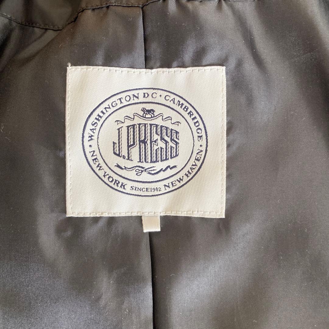 J.PRESS 【洗える】高密度タフタキルティングロングコート　ネイビー　9
