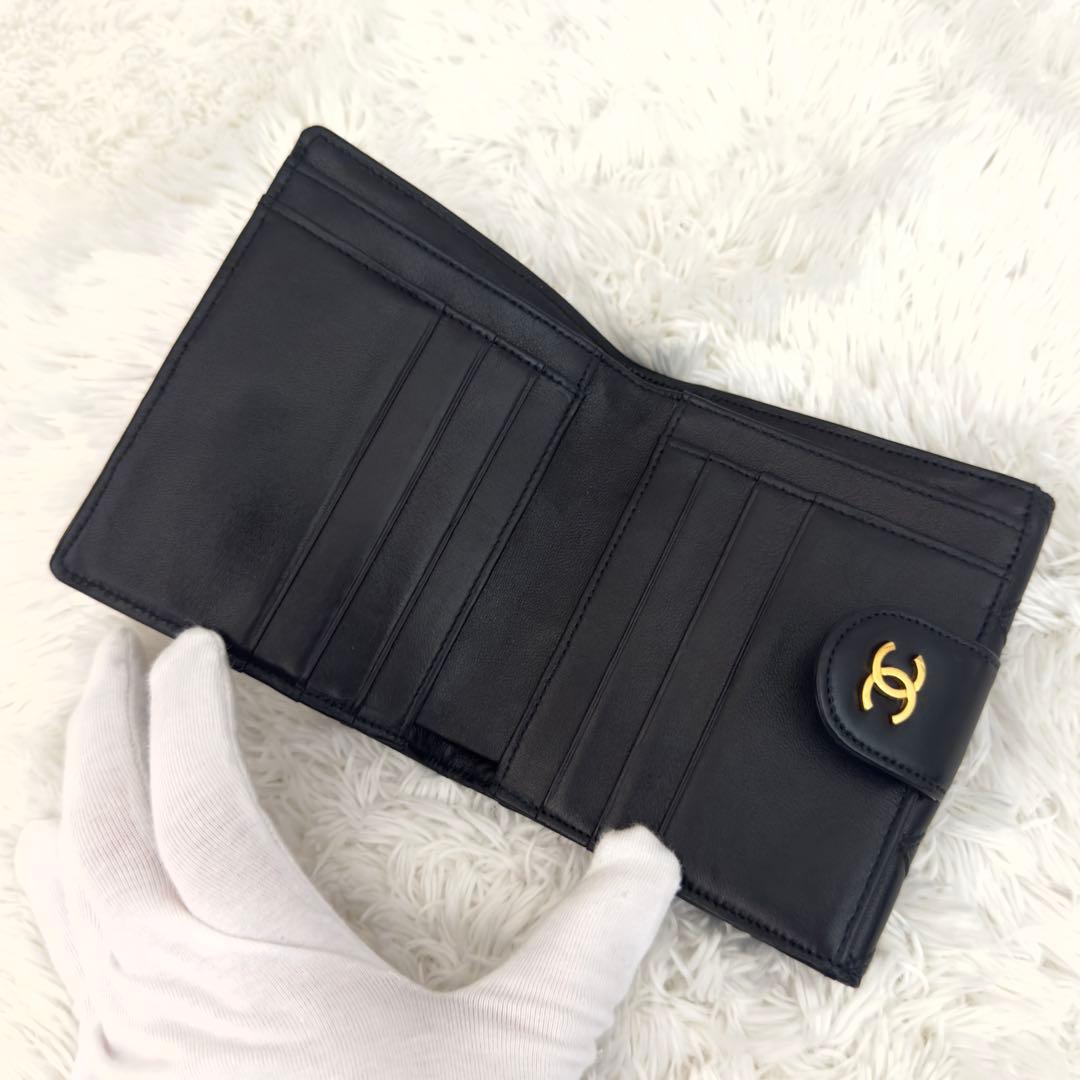 極美品⭐️CHANELシャネル ココマーク ビコローレ Wホック 財布 ギャラ付き