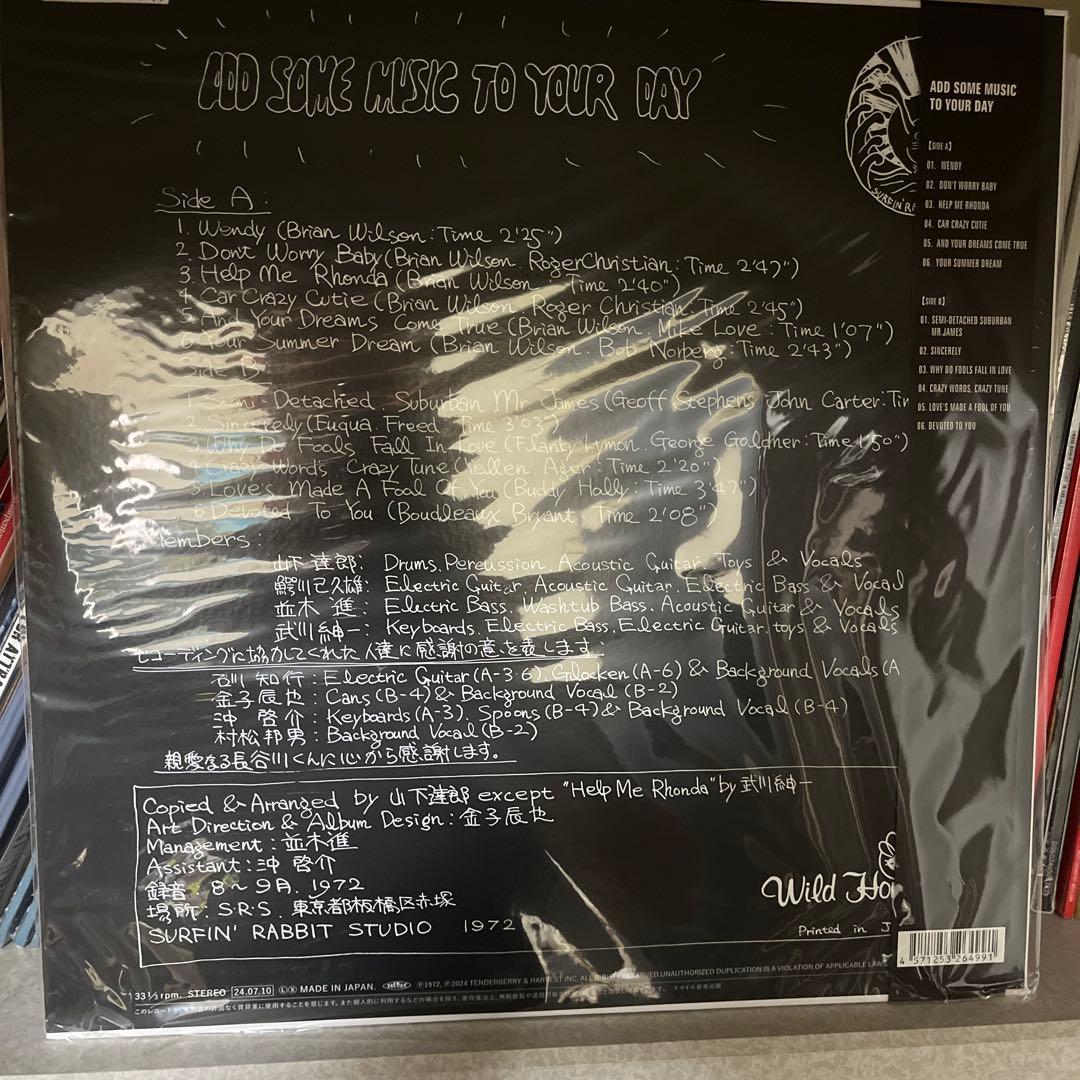 ADD SOME MUSIC TO YOUR DAY 山下達郎　LP レコード