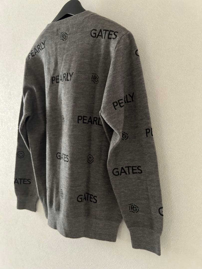 PEARLY GATES ロゴセーター グレー　パーリーゲイツ 5 メンズ