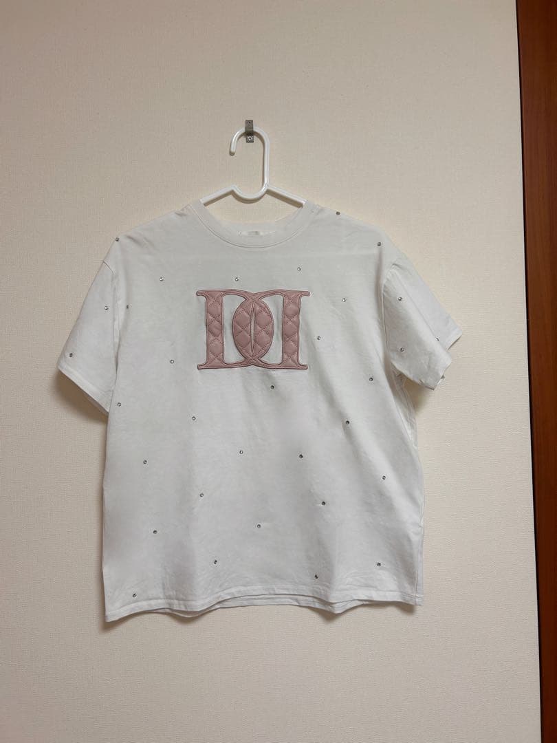 Darich キルティングアップリケビジューTシャツ ホワイト【即日発送】