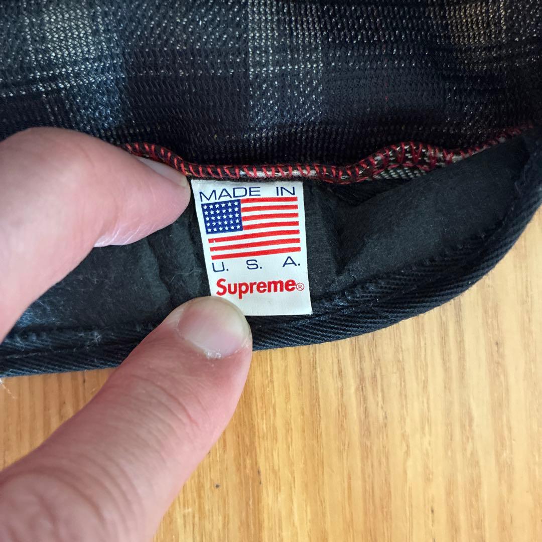 希少品 Supreme Patch Tartan Camp Cap