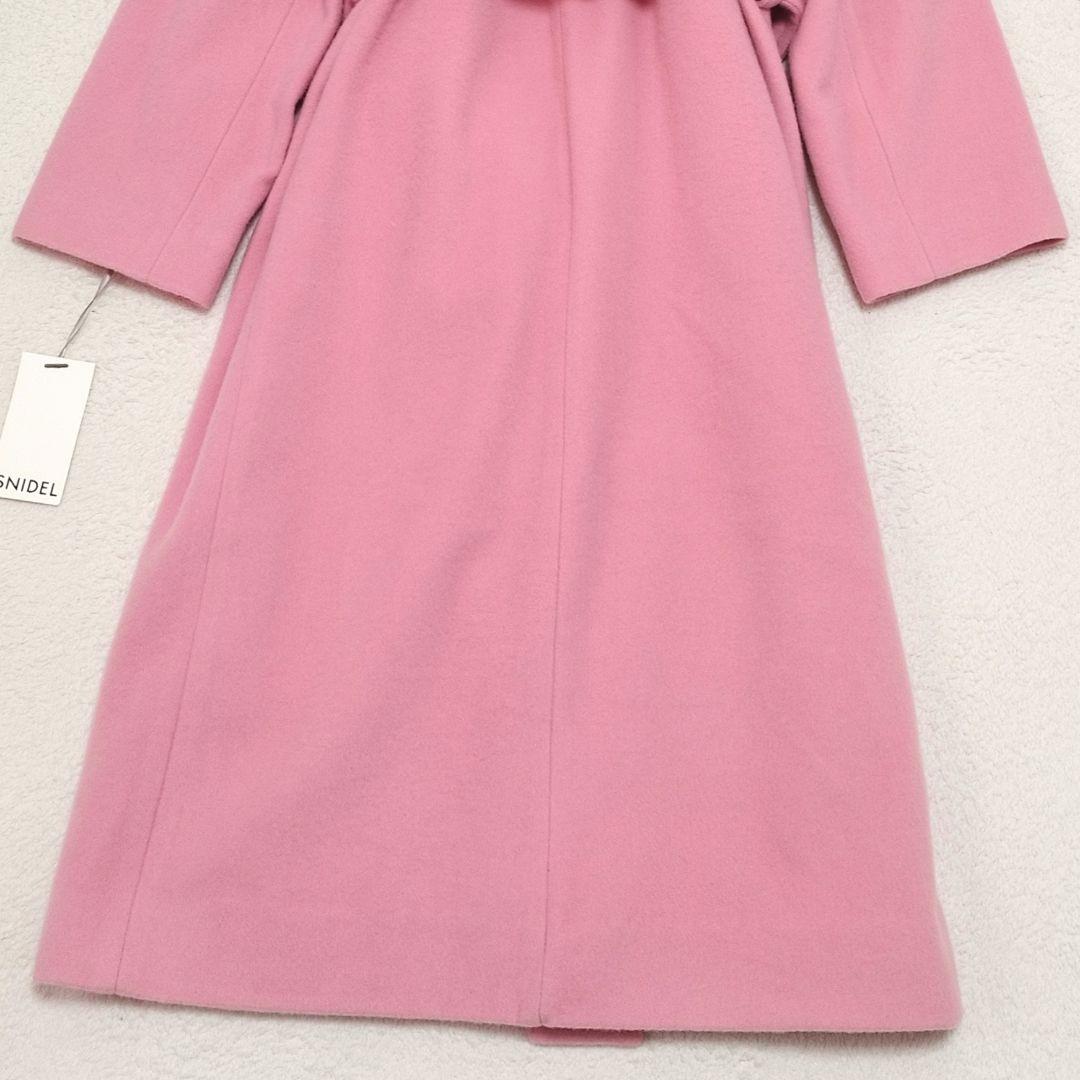 A*7様 SNIDEL　カシミヤ混コート　ベルト付　size:０　ピンク　日本製