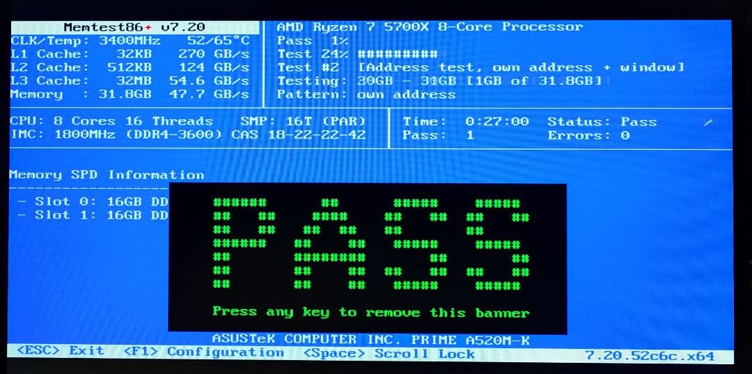 Corsair RGB DDR4 16×2 32GB 3600MHz　動作確認済