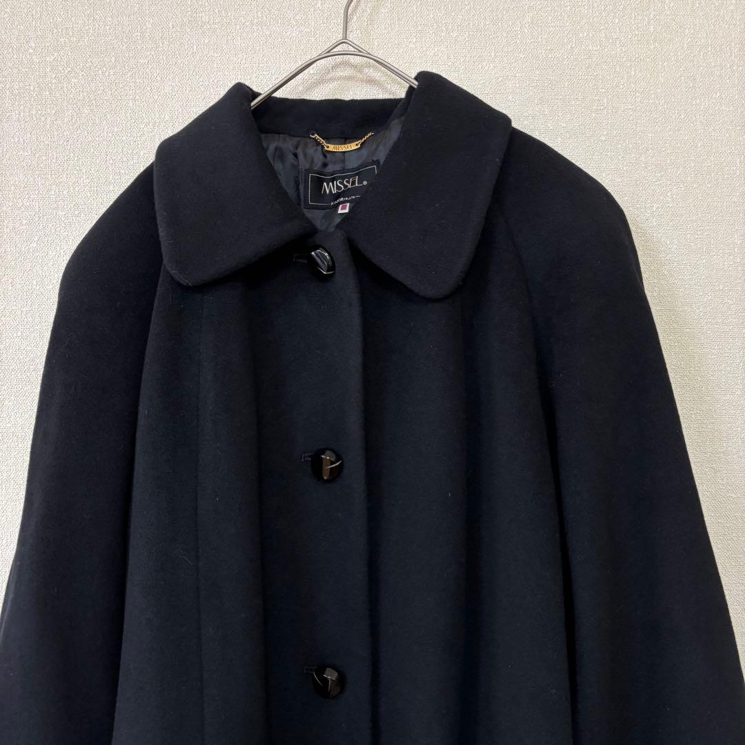 ミゼール　カシミヤ100％ ロングコート ブラック 17 高級アウター