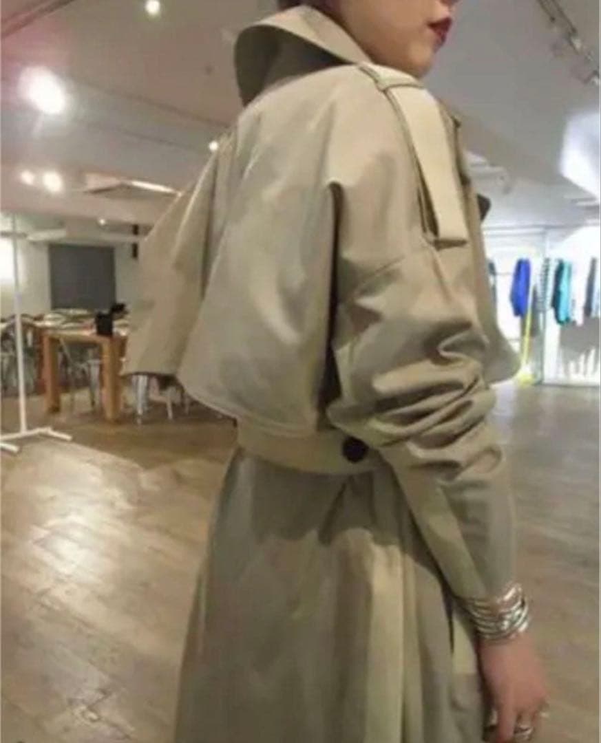 enfold BICOLOR TRENCH COAT ベージュ　36