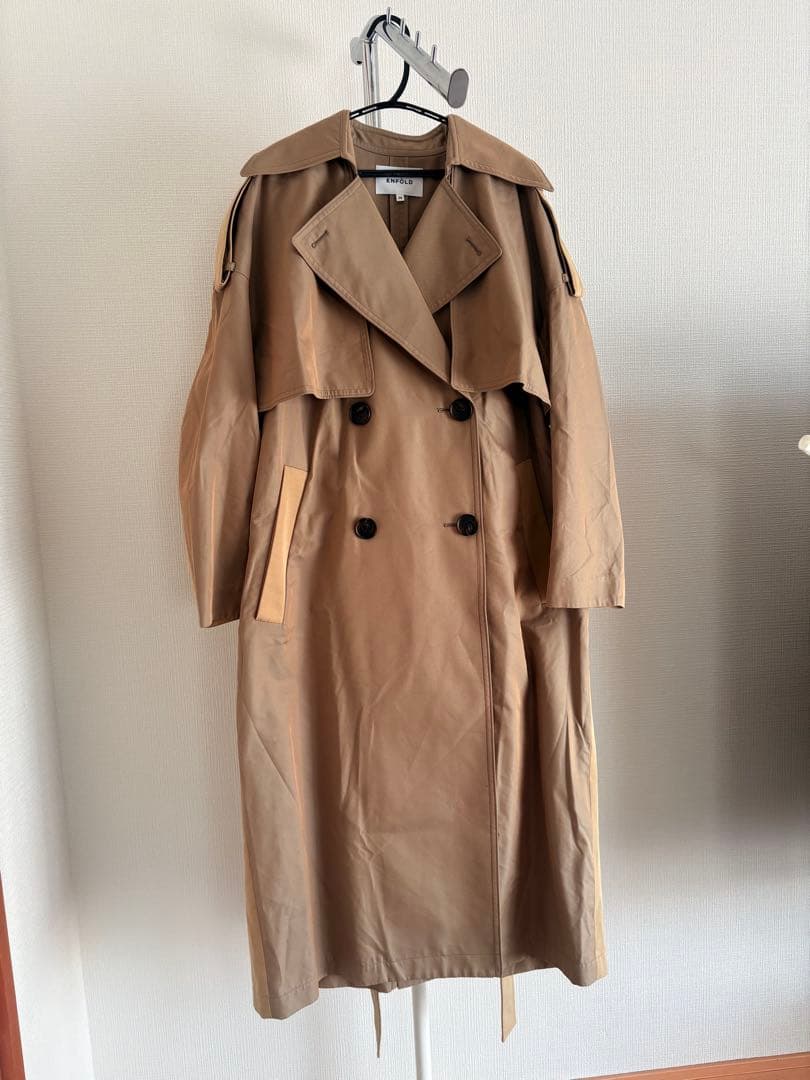 enfold BICOLOR TRENCH COAT ベージュ　36