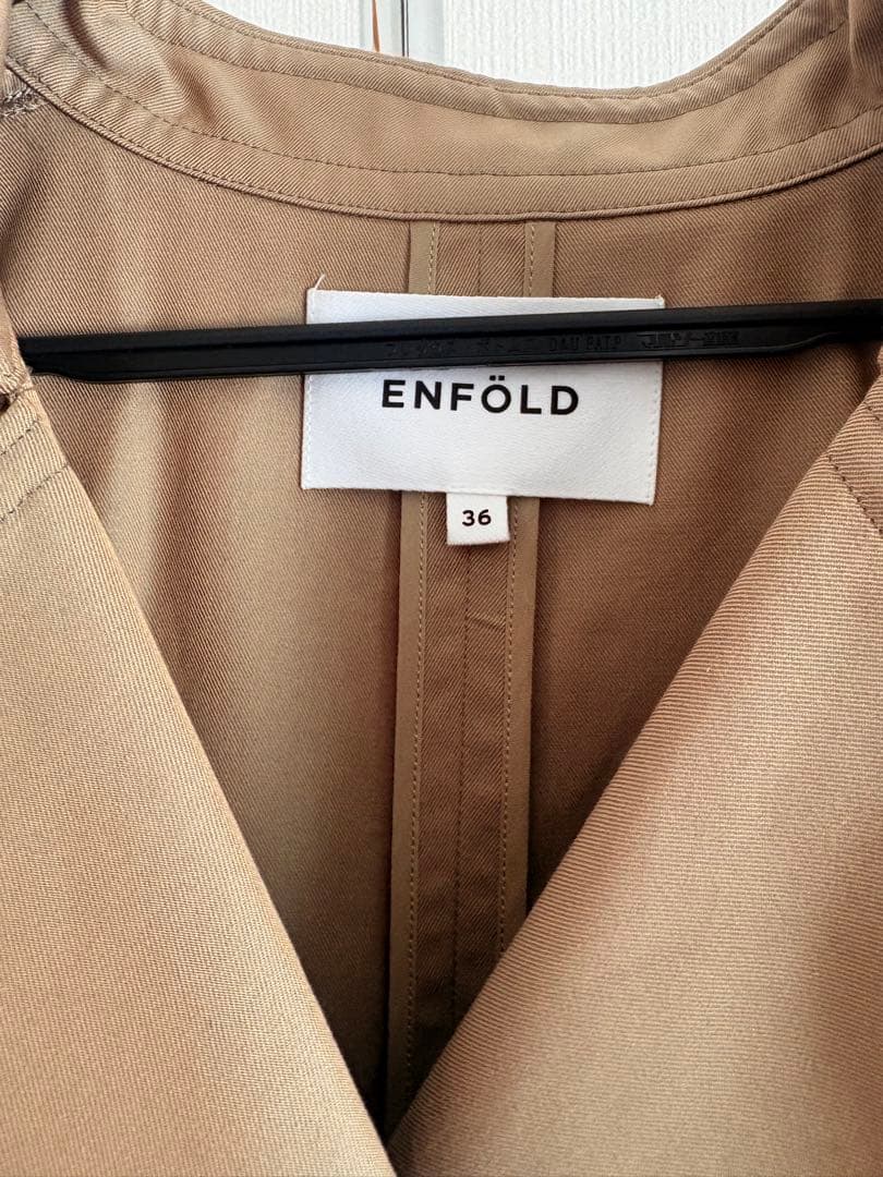 enfold BICOLOR TRENCH COAT ベージュ　36
