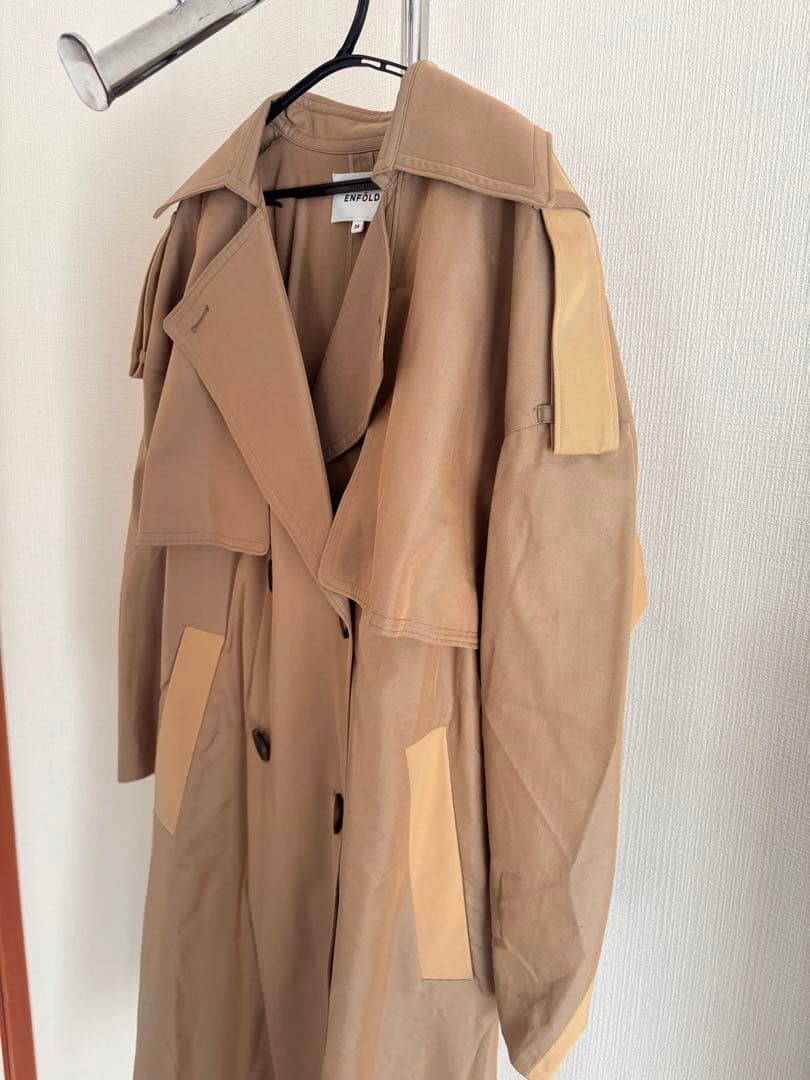 enfold BICOLOR TRENCH COAT ベージュ　36