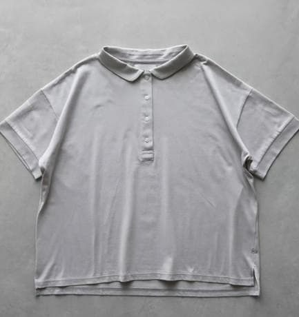 【新品】HUIS in house SUVIN COTTON 半袖ポロカットソー