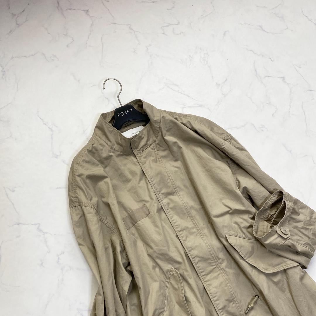 美品✨ウィムガゼット 24SS ミリタリーコート ロング丈 コットン F カーキ