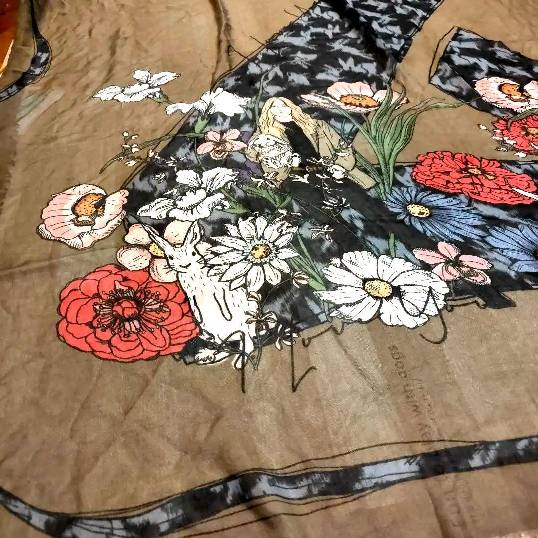 Zadig & Voltaire 人・動物・花柄‪☆ 大判ストール
