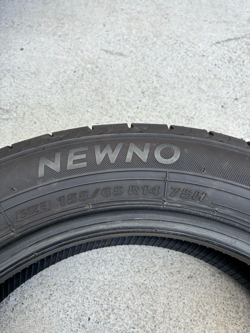送料込み155/65r14BRIDGESTONE NEWNO4本セットバリ山