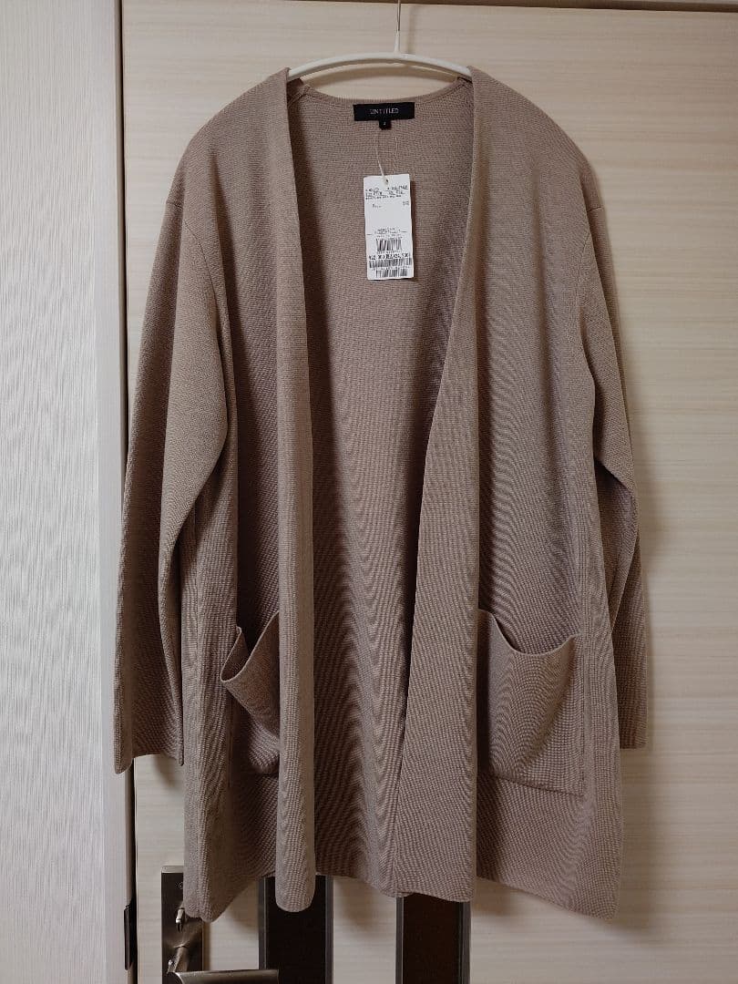 【きれいめ軽羽織／洗える】ファインウールブレンド ロングカーディガン