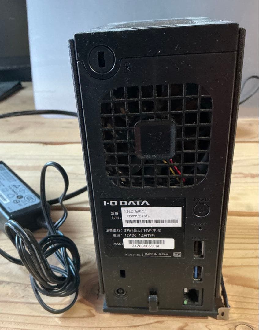 I-O DATA HDL2-AA6/E 6TB. NAS 中古