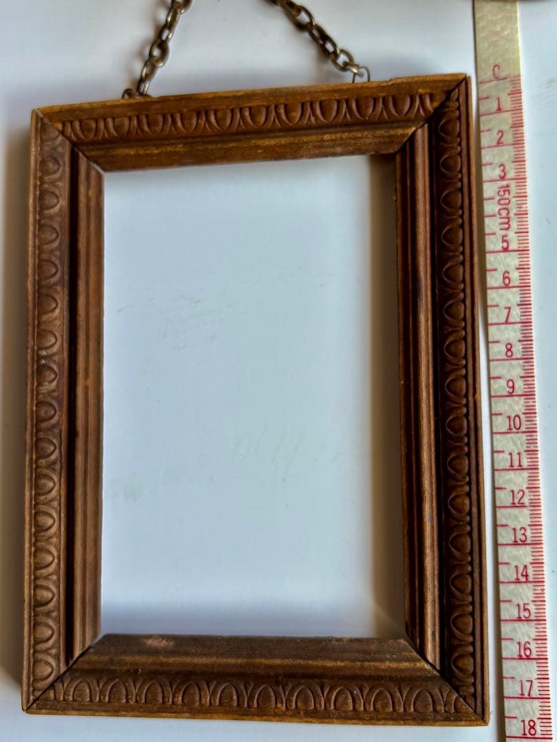 フランスアンティーク 小さな木製額 12.7×17.5cm