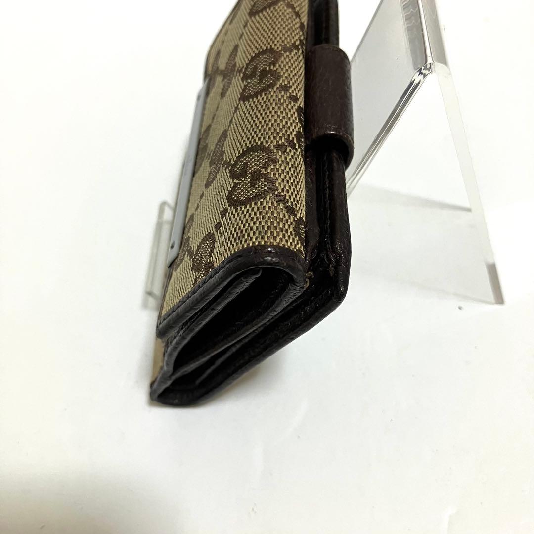 グッチ GGキャンバス コンパクトウォレット Wホック 二つ折り財布