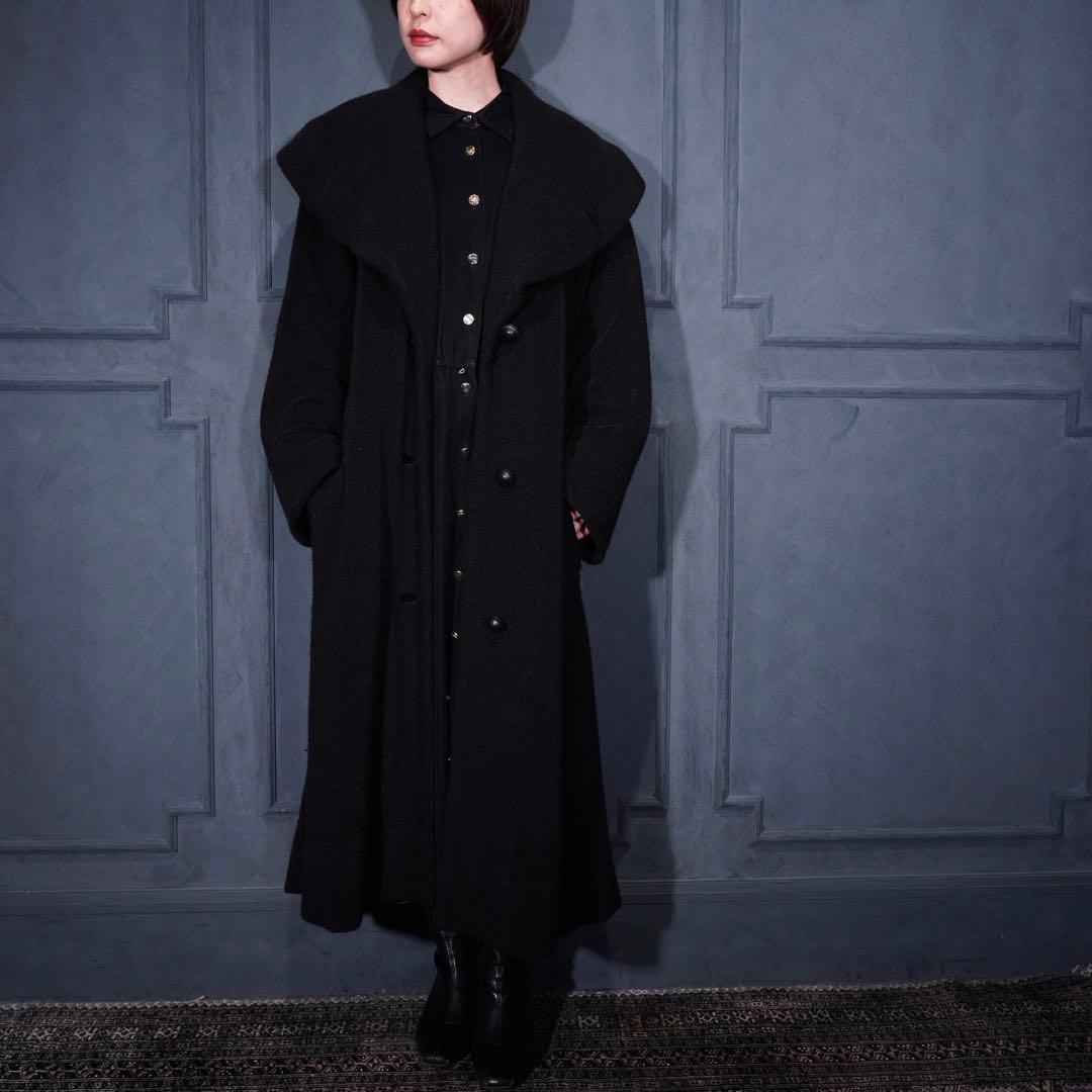 ISSEY MIYAKEイッセイミヤケビッグカラーシルクウールオーバーコート