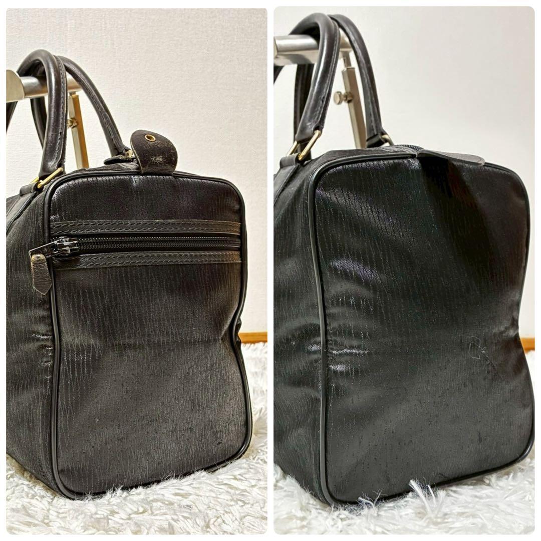 美品　dunhill ボストンバッグ ロゴ　PVC 黒　大容量　サイドポケット