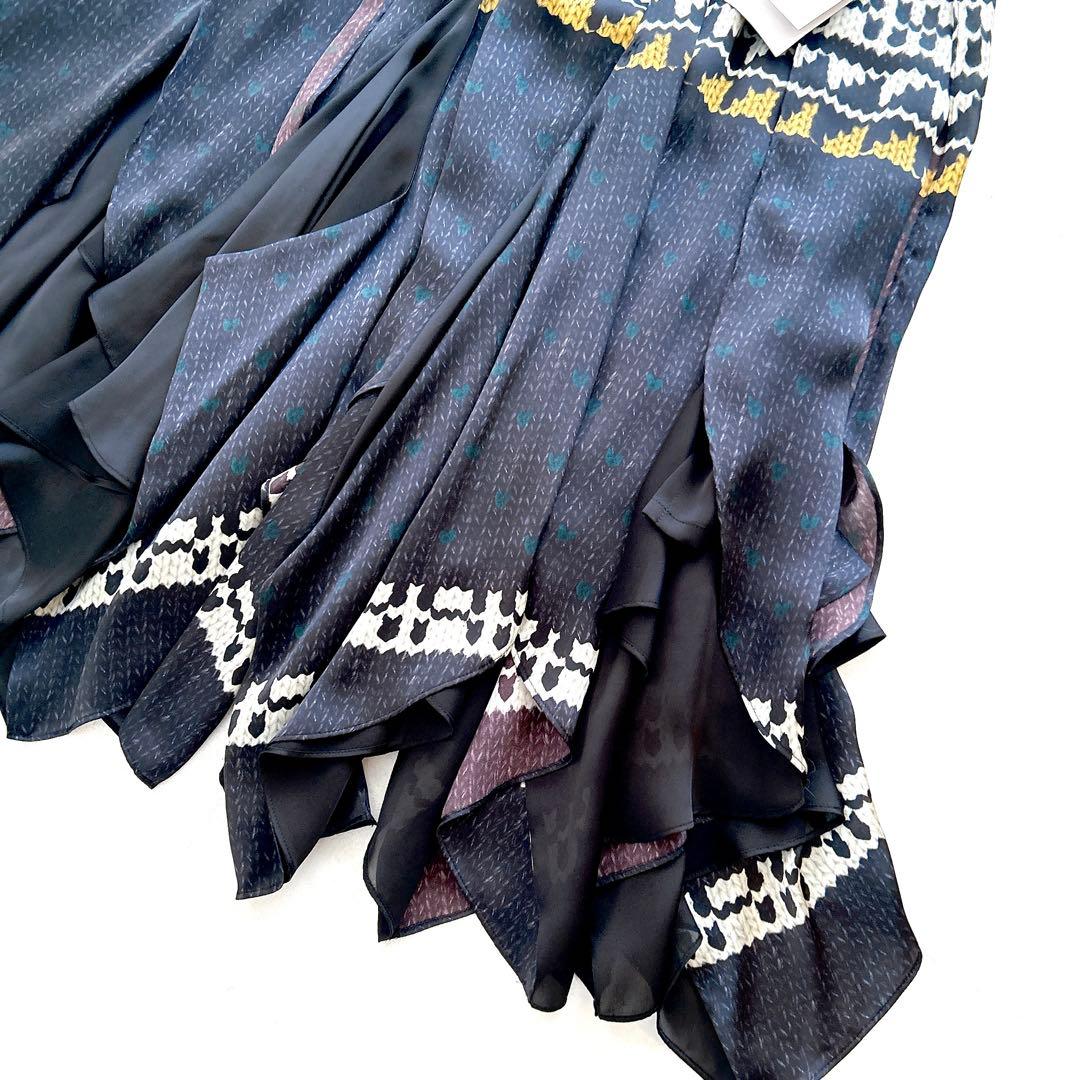 新品タグ付✨24aw✨サカイ　Pattern Knit Print Skirt
