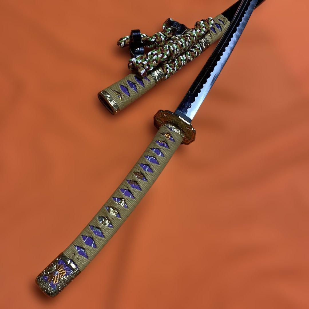豪華版模造刀 長尺太刀 金茶柄 大刀型金鍔