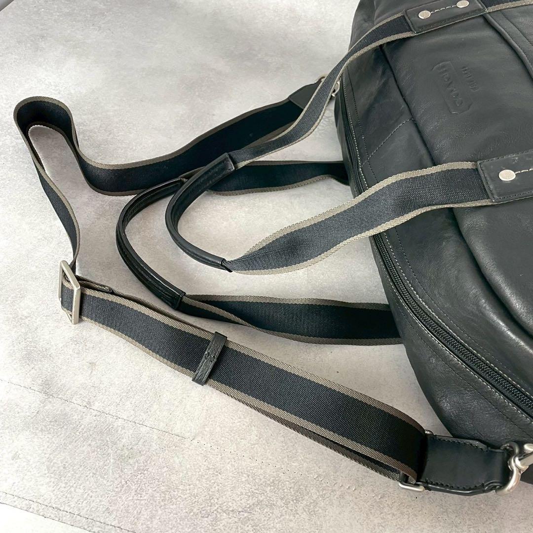 美品✨COACH コーチ ボストンバッグ レザー ブラック 2way 大容量
