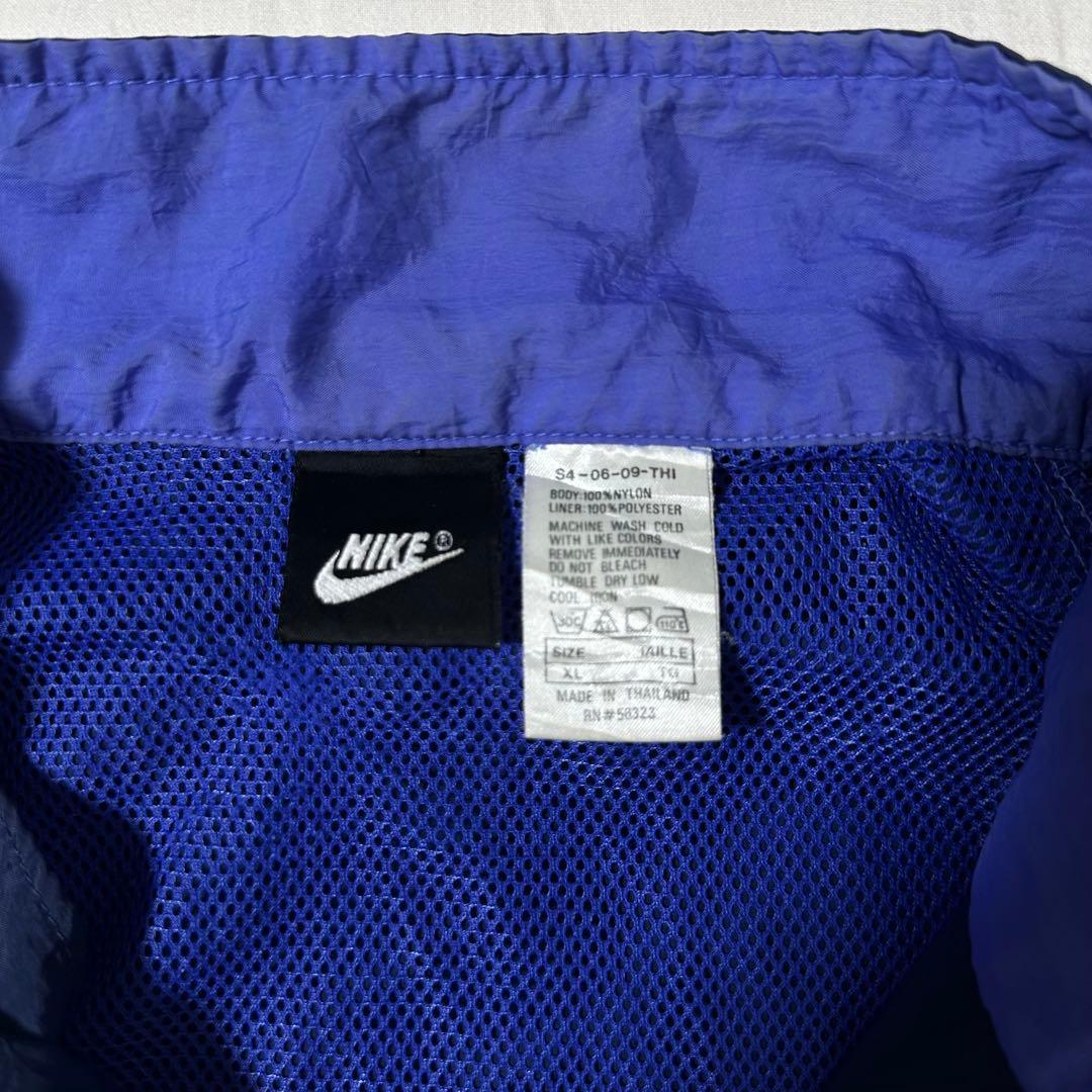 90s NIKE 黒タグ ナイキ パネル デザイン ナイロンジャケット XL