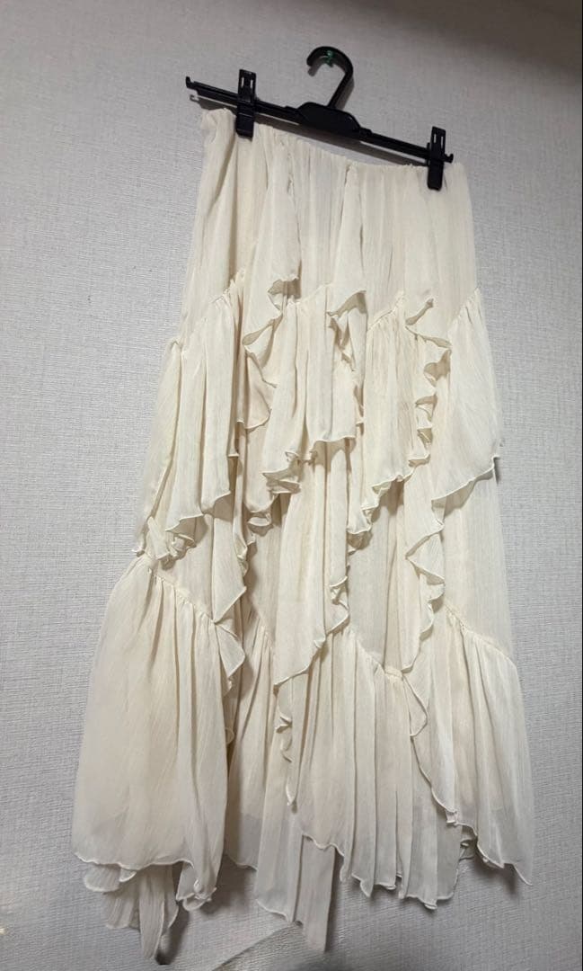 ZARA レイヤーラッフルガーゼスカート