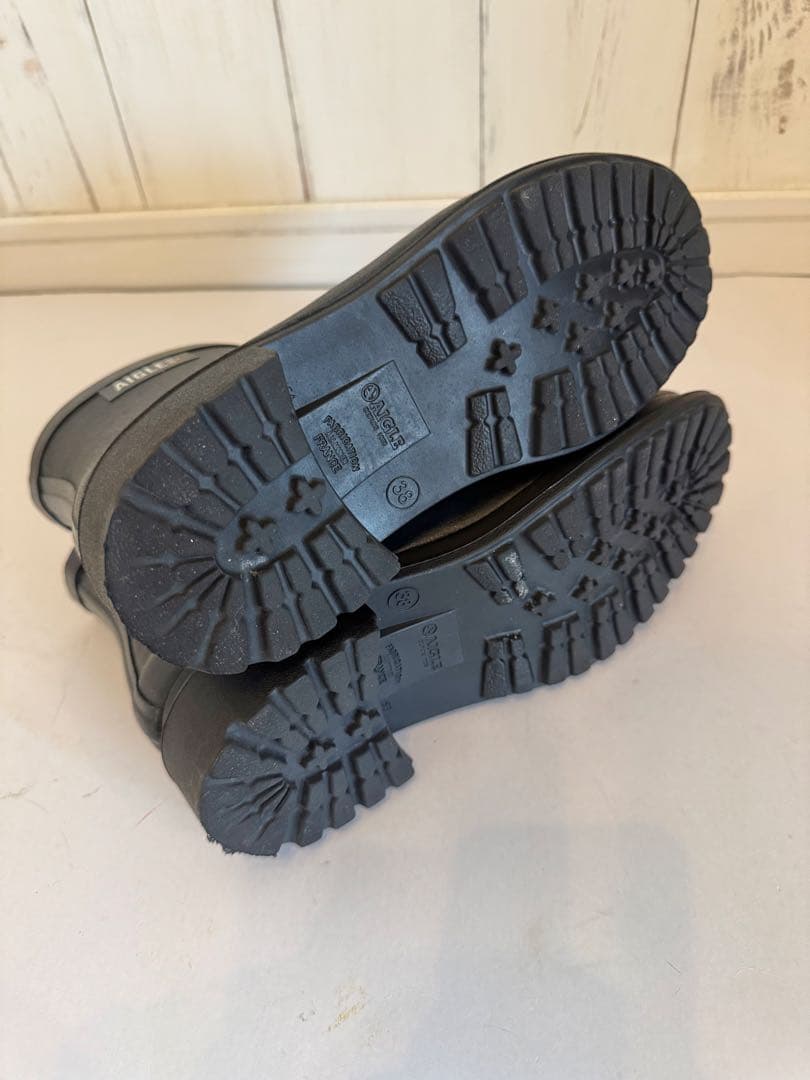 AIGLE エーグル　フルフィール　ラバーブーツ　ロー　黒　24cm
