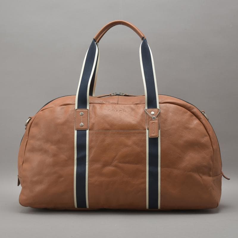 美品◇COACH コーチ ヘリテージ ダッフル ボストンバッグ レザー ブラウン