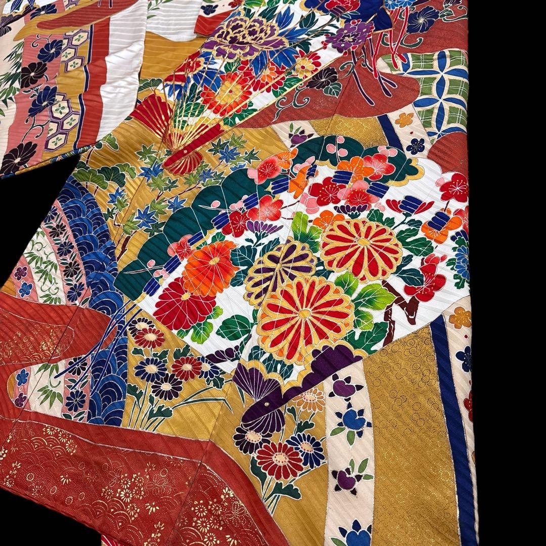 (う39) 錦彩の花宴✨豪華絢爛 手描き古典吉祥文様 アンティーク振袖セット㊗️